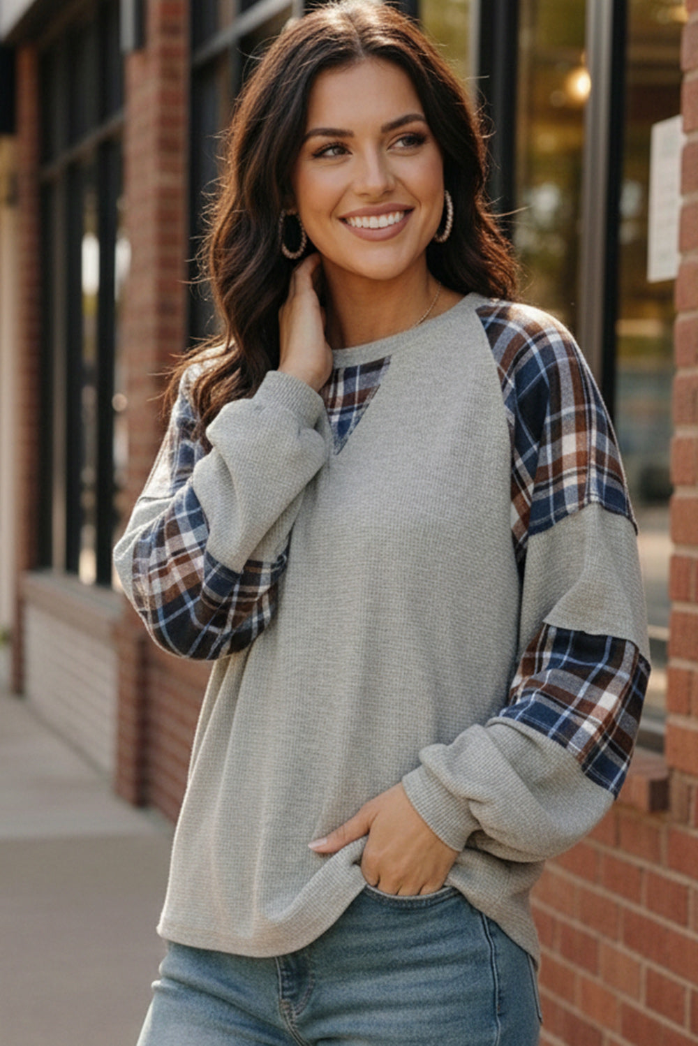 Plaid & Chill Thermal Knit    Joy & Country