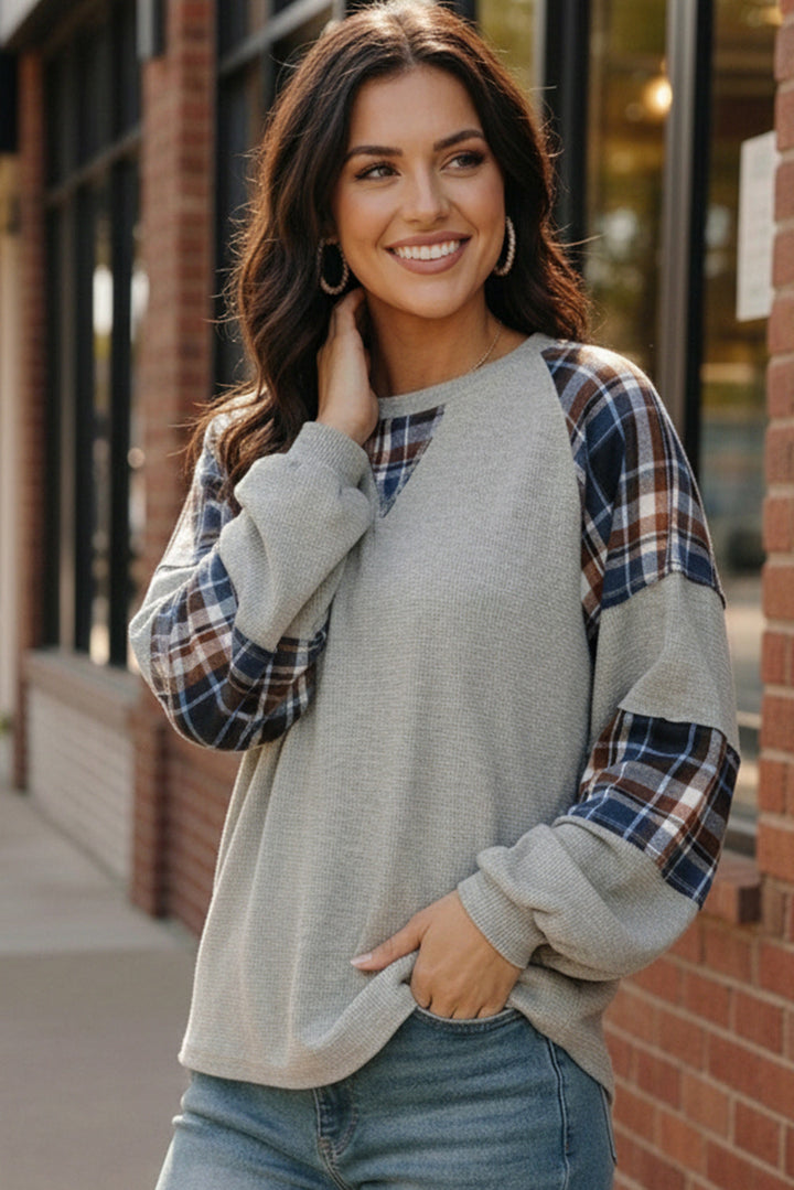 Plaid & Chill Thermal Knit    Joy & Country