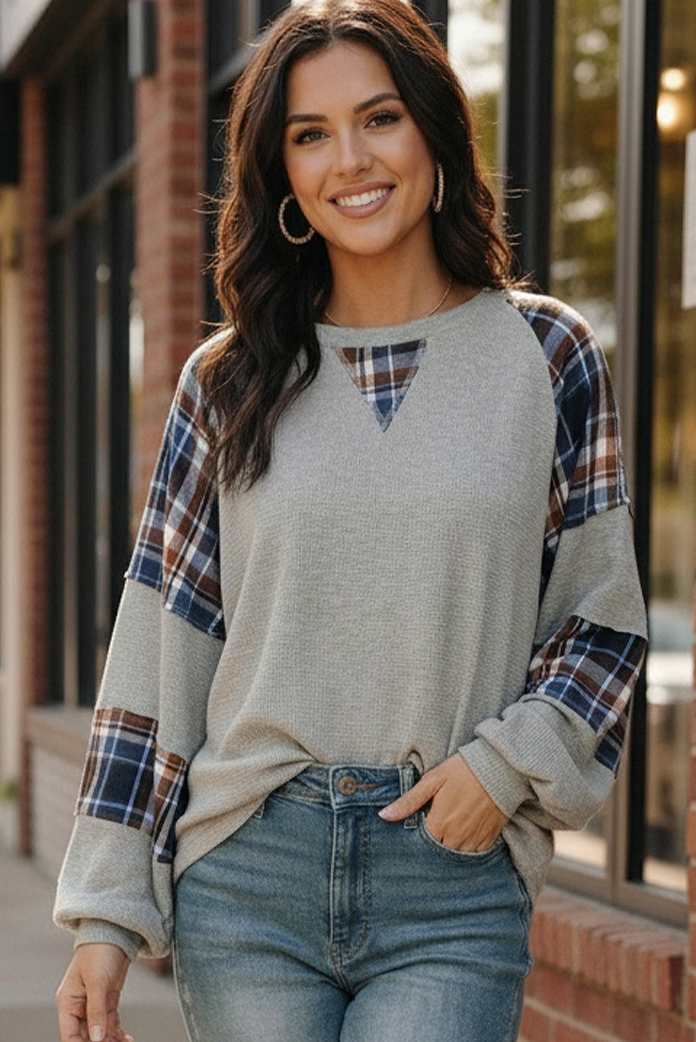 Plaid & Chill Thermal Knit    Joy & Country