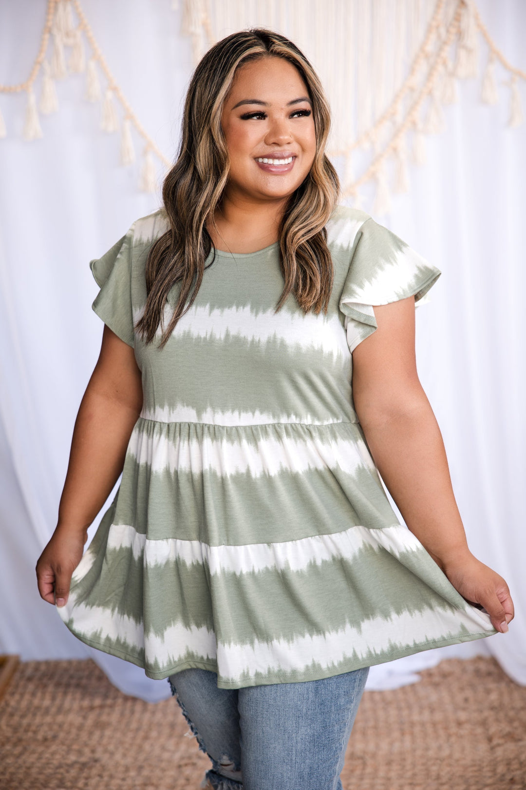 Chic Flair - Tie-Dye Tiered Top