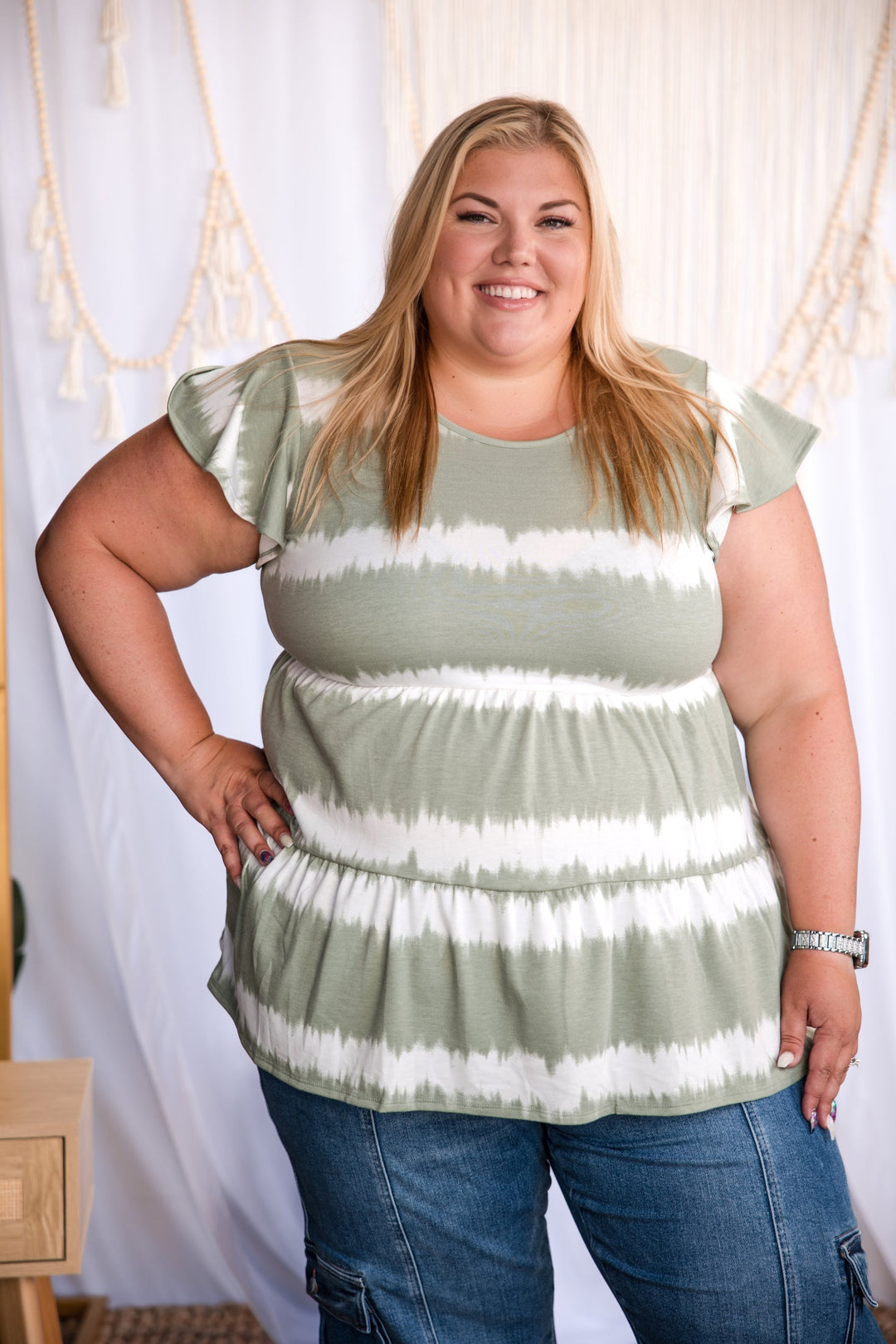 Chic Flair - Tie-Dye Tiered Top