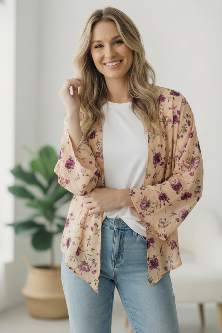 Dainty Layers Floral Kimono    Joy & Country