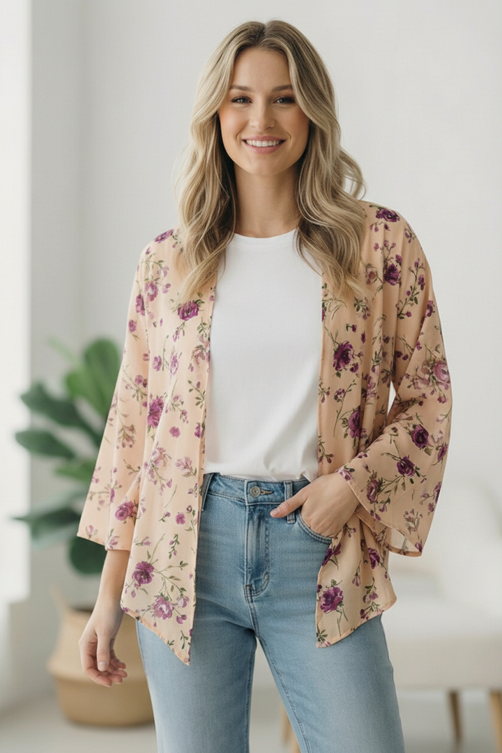 Dainty Layers Floral Kimono    Joy & Country