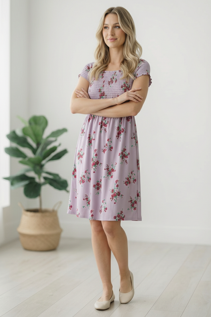 My Favorite Chapter Lilac Floral Dress    Joy & Country