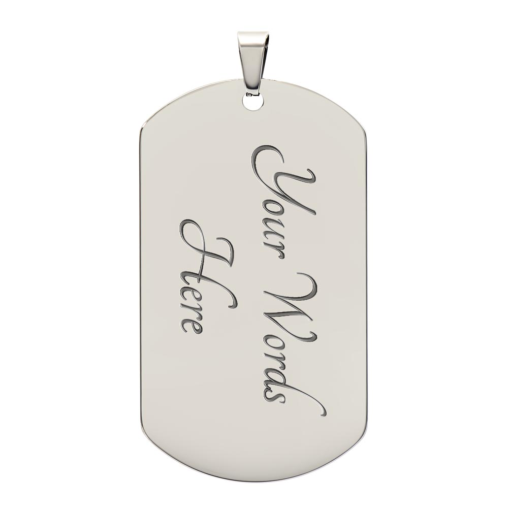 Forgiven Cross - Military-Style Dog Tag Stainless Steel Necklace - Engravable   Necklaces Joy & Country