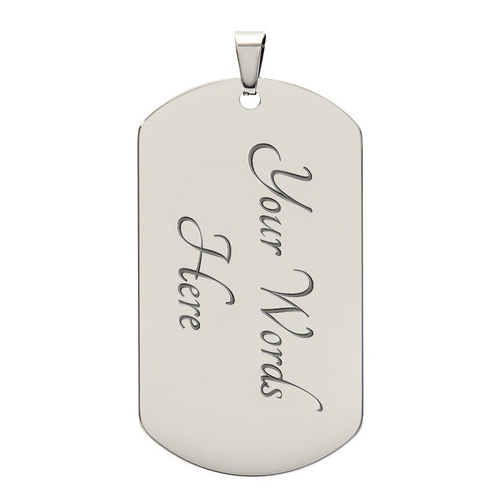 Forgiven Cross - Military-Style Dog Tag Stainless Steel Necklace - Engravable   Necklaces Joy & Country