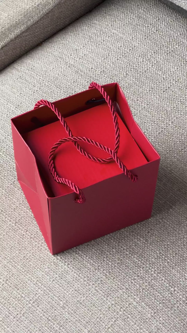 In My Heart - Stainless Steel Heart Necklace W/ Rotating Rose Gift Box