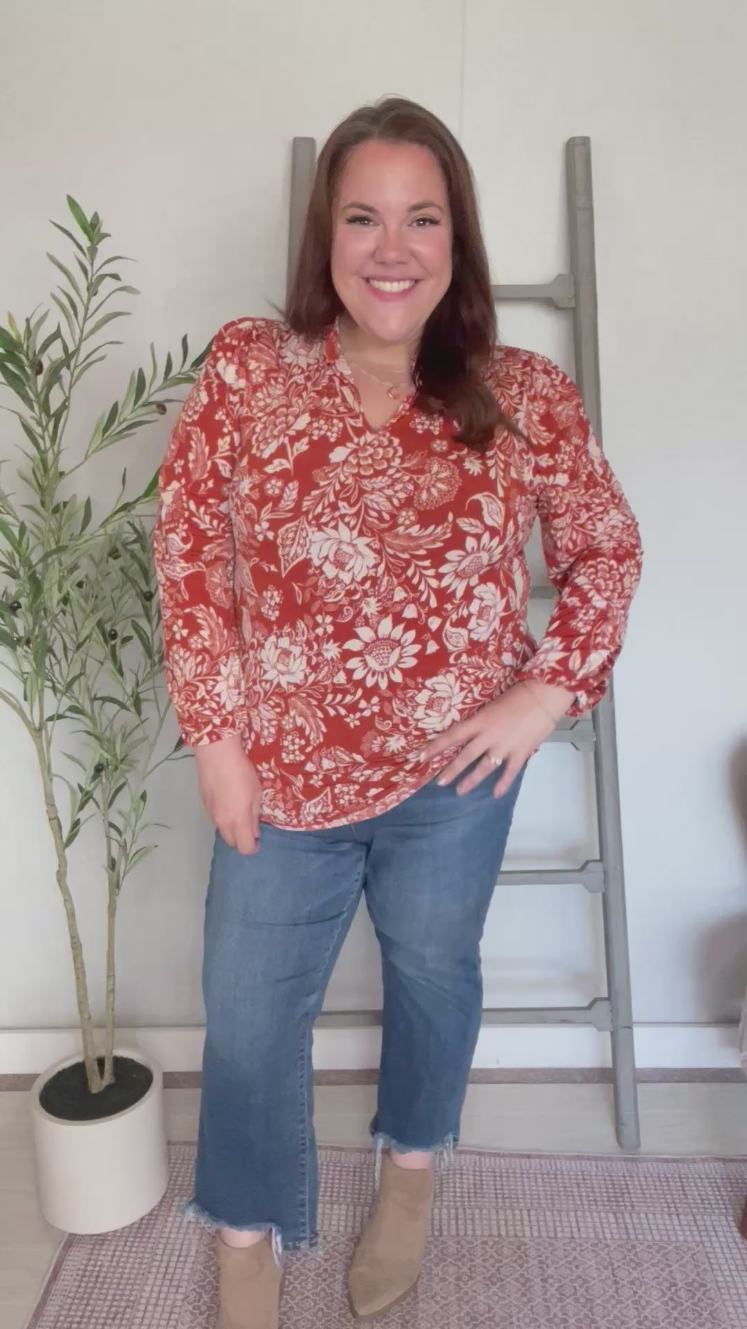 Autumn Bloom Vintage Top