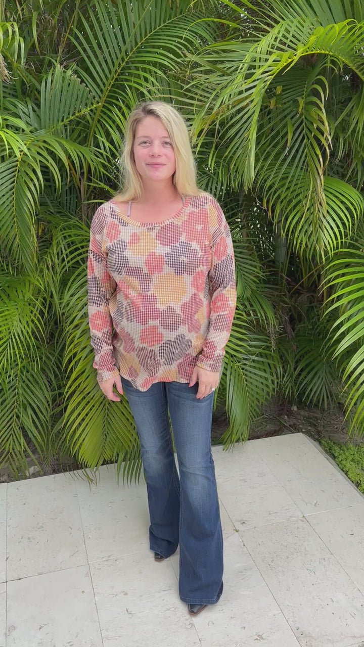Wild And Free - Floral Two-Tone Top