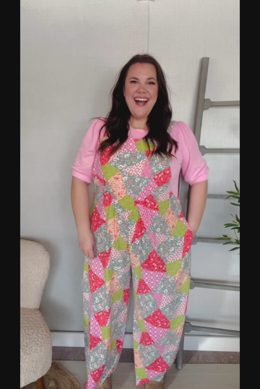 It's A New Day - Boho Patchwork Jumpsuit