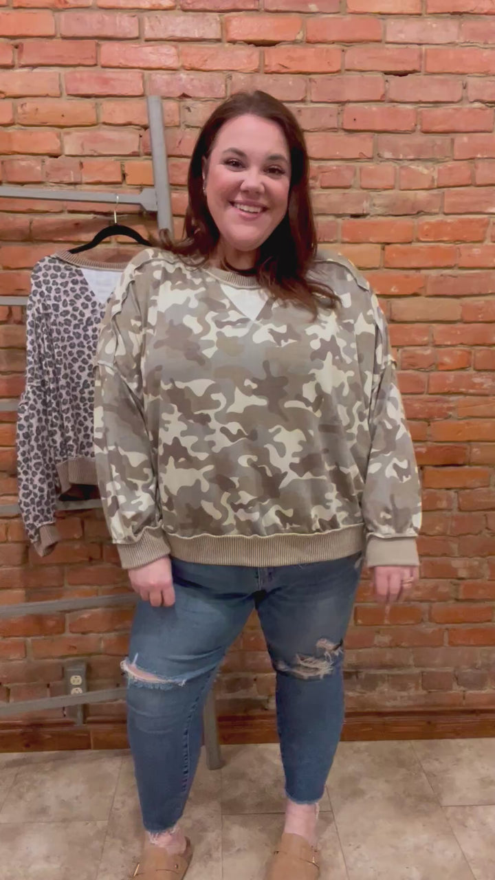 Everyday Chic Camo Pullover