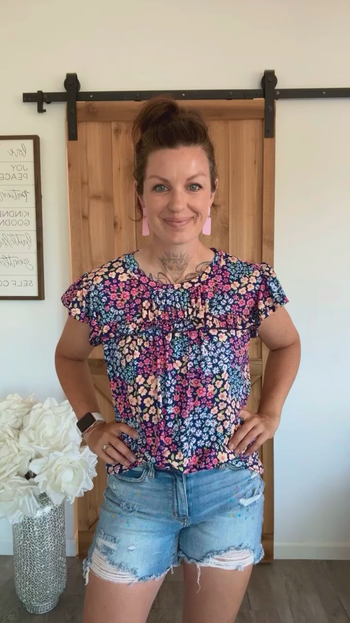 All My Days Floral Print Top