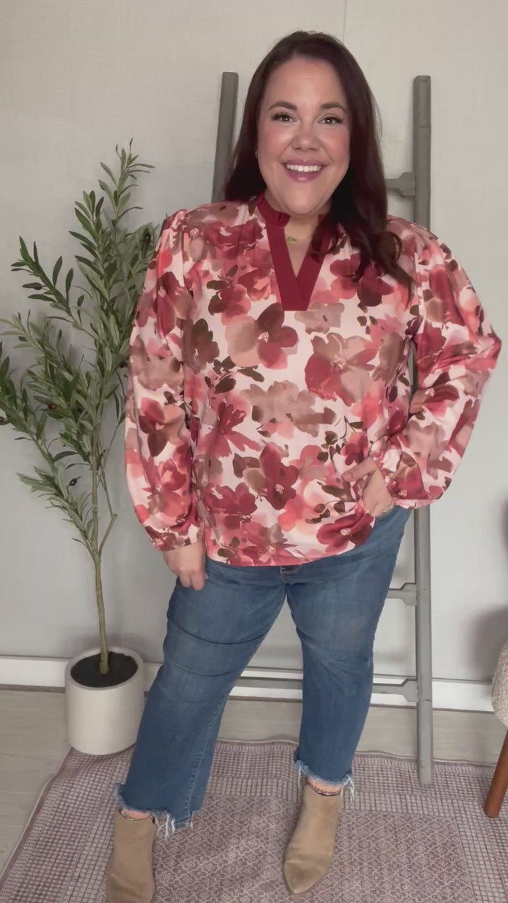 Whispers of Blossom Lane Floral Blouse