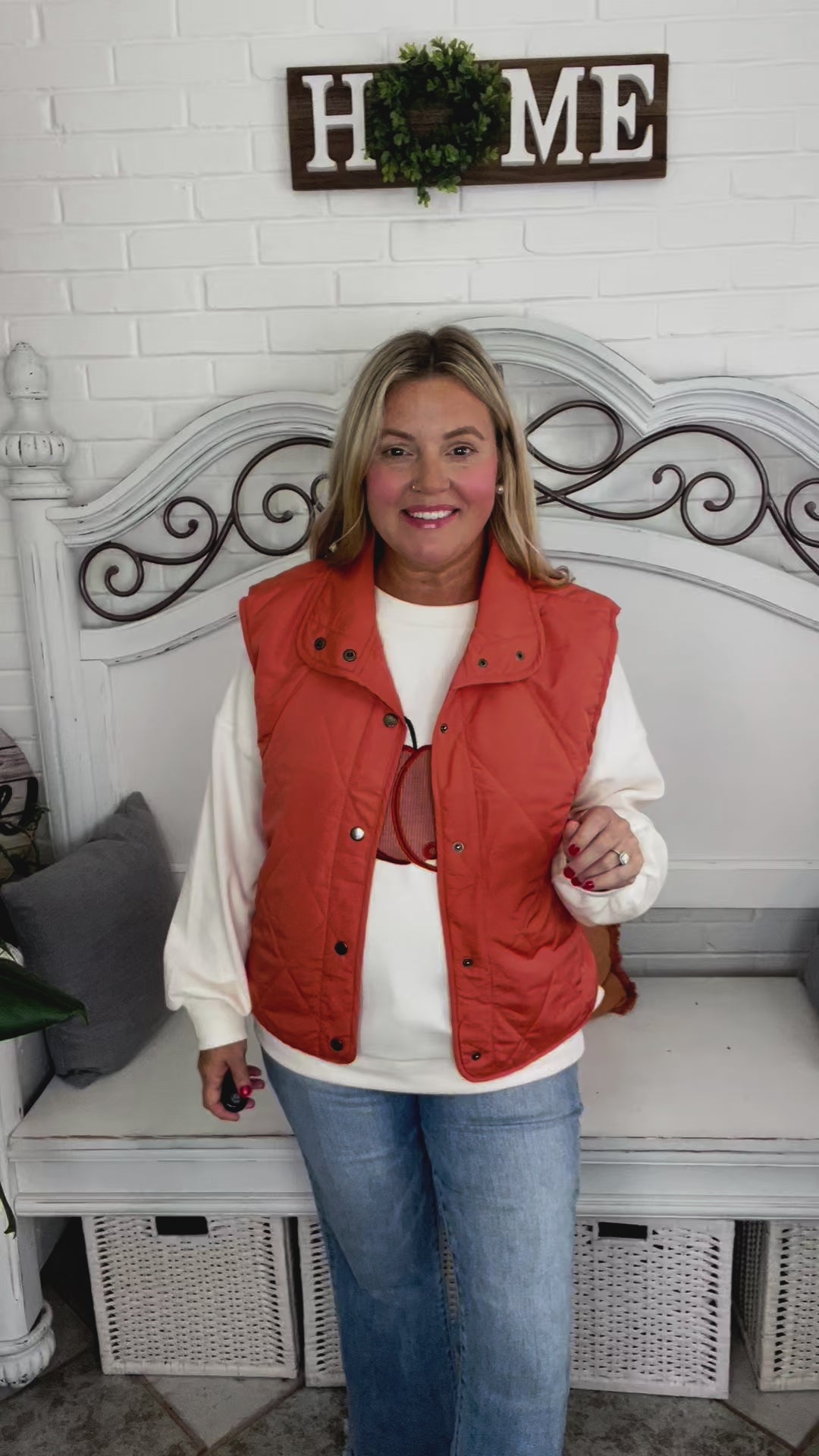 Fall Ready Snap-Button Quilted Puffer Vest