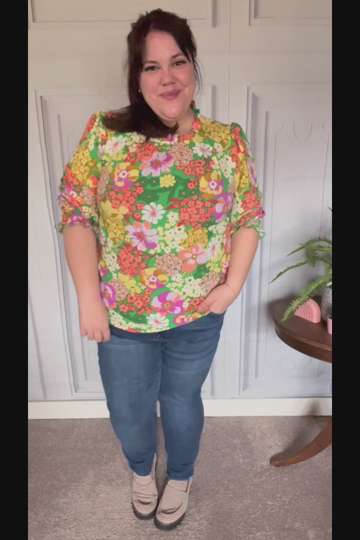 Brace Yourself - Floral Smocked Top