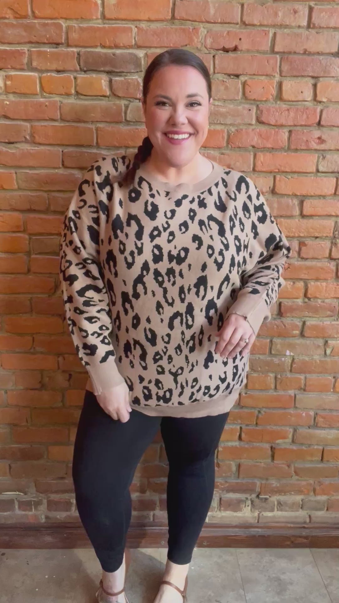 Savanna Chic Oversized Jacquard Sweater