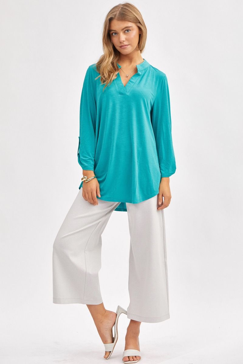 Flattering Fit 3/4-Sleeve Top   Shirts & Tops Joy & Country