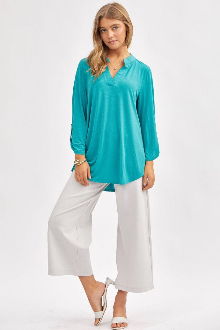 Flattering Fit 3/4-Sleeve Top   Shirts & Tops Joy & Country