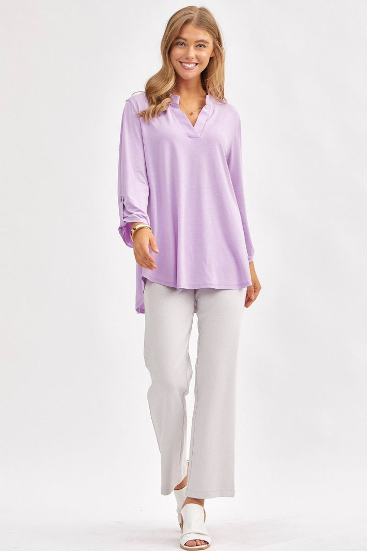 Flattering Fit 3/4-Sleeve Top   Shirts & Tops Joy & Country