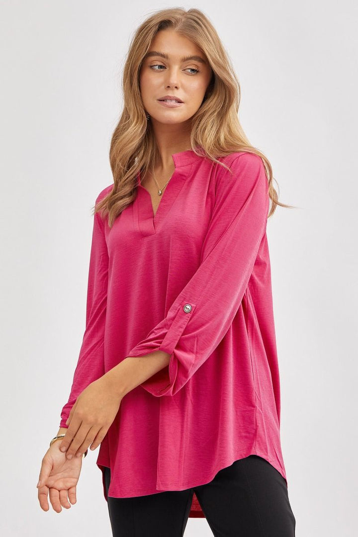 Flattering Fit 3/4-Sleeve Top   Shirts & Tops Joy & Country