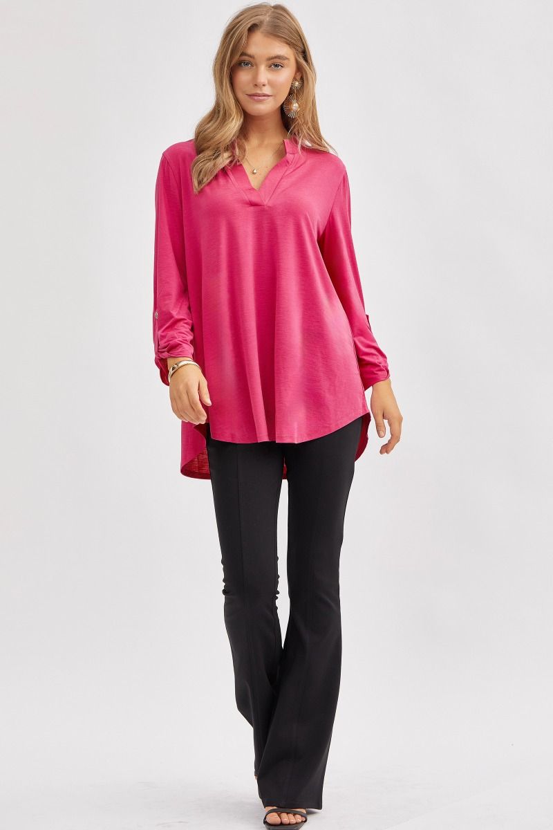 Flattering Fit 3/4-Sleeve Top   Shirts & Tops Joy & Country