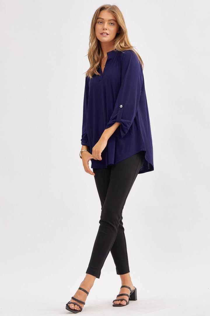 Flattering Fit 3/4-Sleeve Top   Shirts & Tops Joy & Country