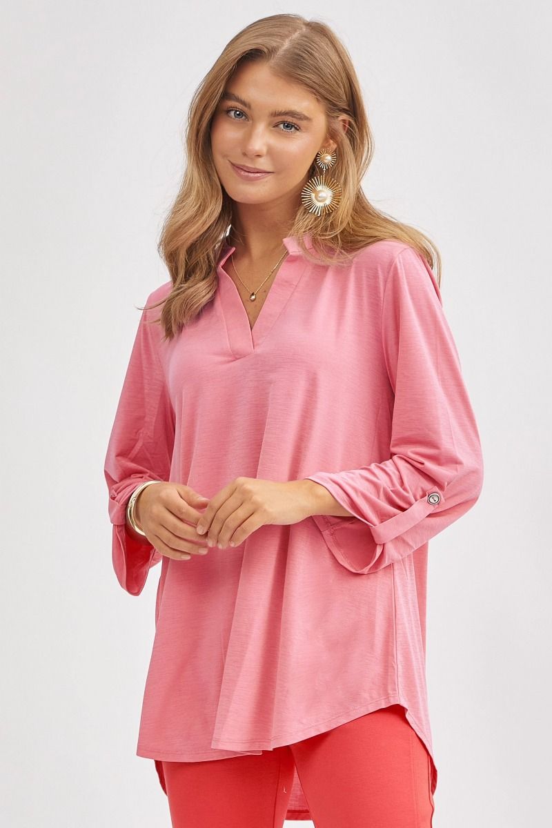 Flattering Fit 3/4-Sleeve Top   Shirts & Tops Joy & Country