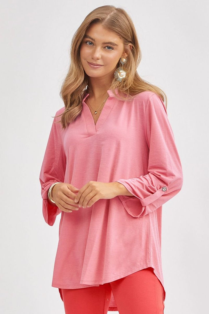 Flattering Fit 3/4-Sleeve Top   Shirts & Tops Joy & Country