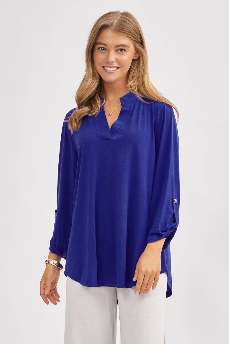 Flattering Fit 3/4-Sleeve Top   Shirts & Tops Joy & Country