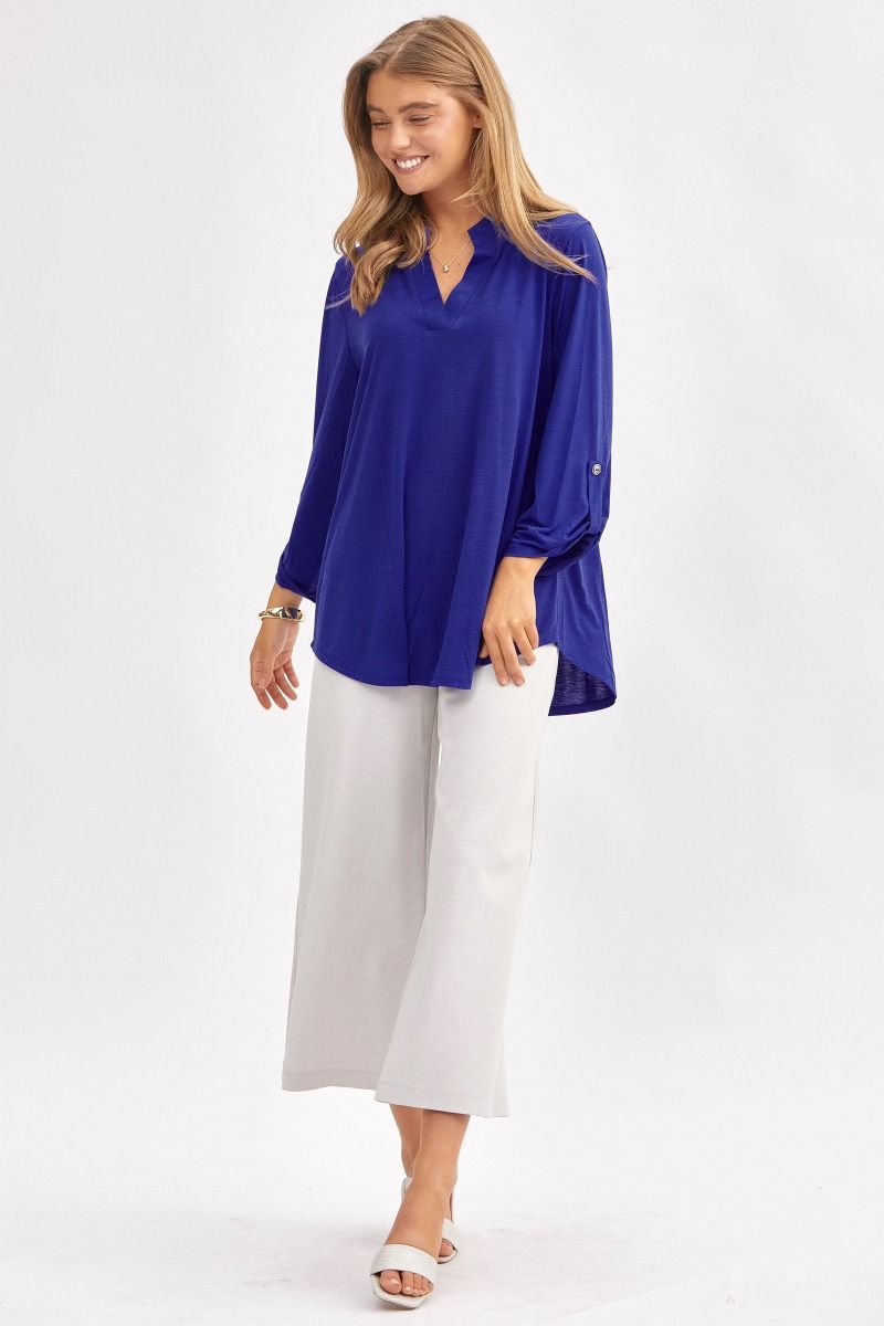 Flattering Fit 3/4-Sleeve Top   Shirts & Tops Joy & Country