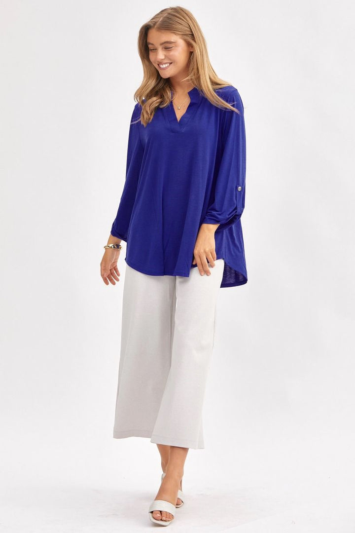 Flattering Fit 3/4-Sleeve Top   Shirts & Tops Joy & Country