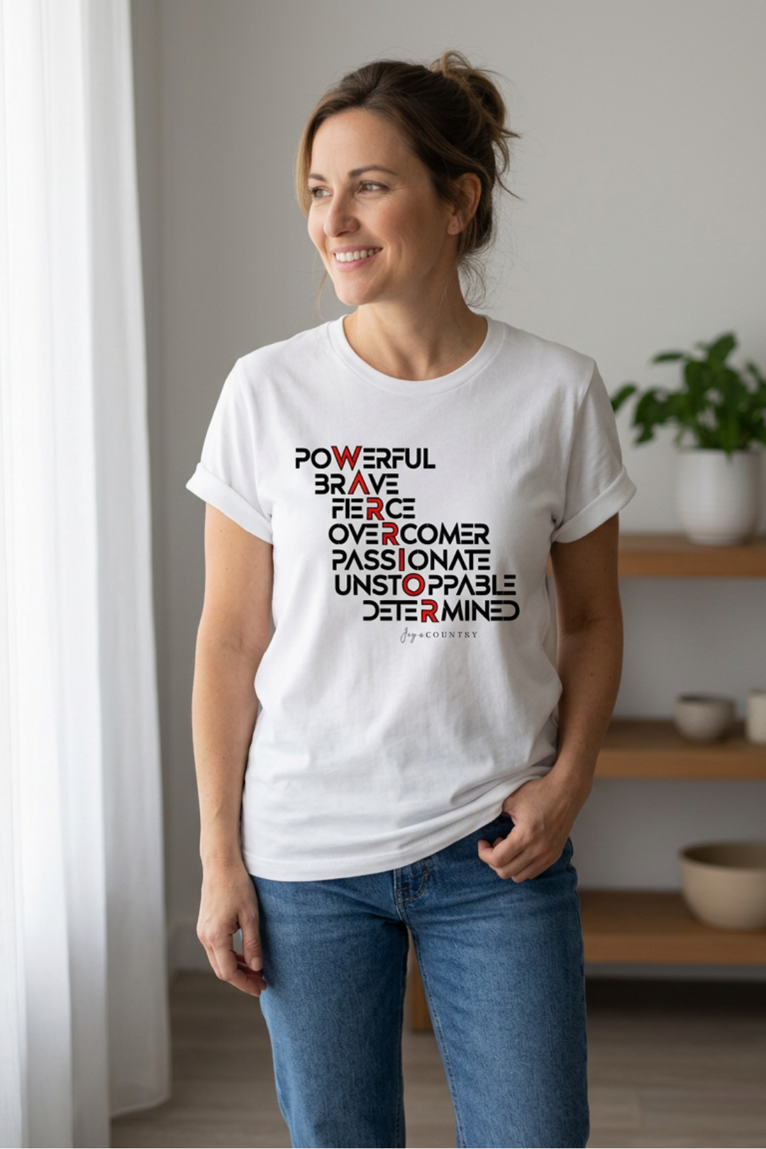 WARRIOR Words - Unisex Crew-Neck Tee   T-Shirt Joy & Country