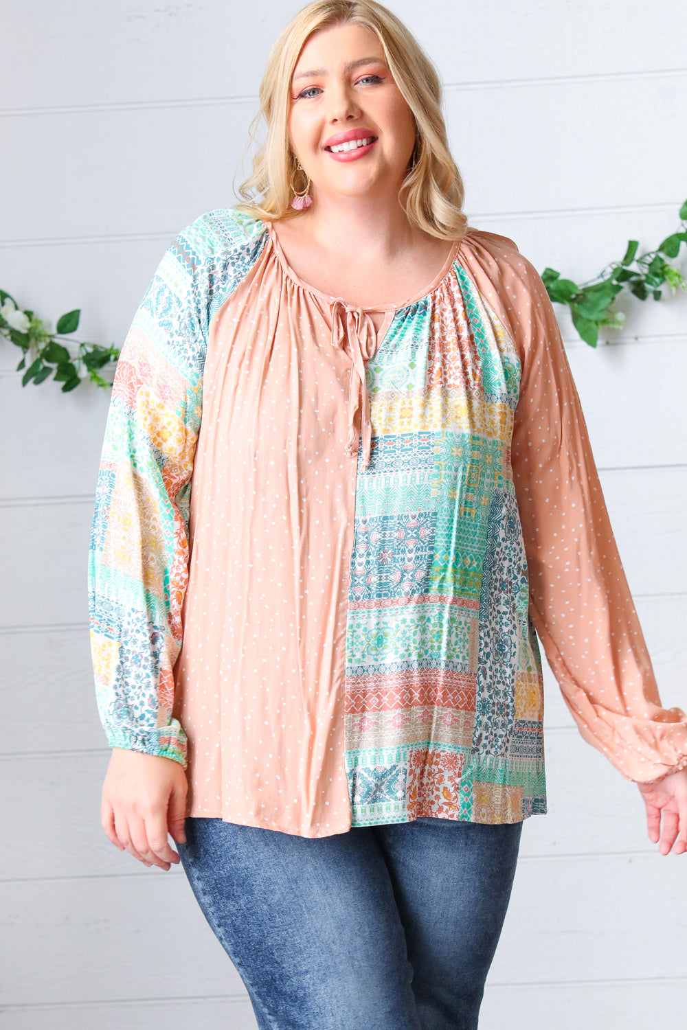 Front and Center Raglan Peasant Top