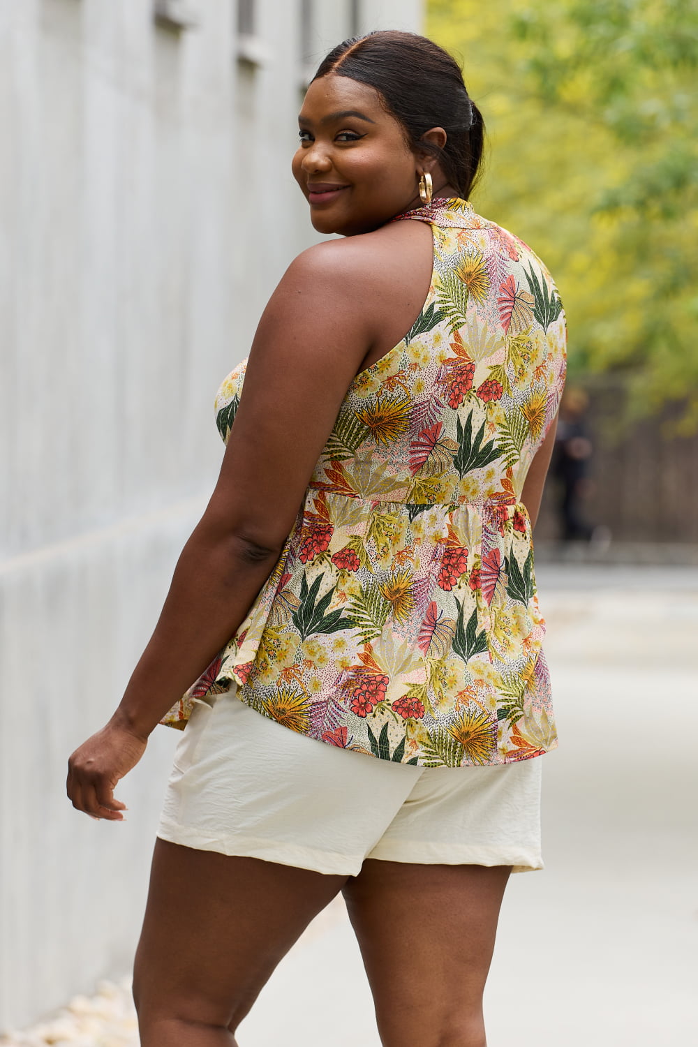 Summer Style Floral Top - Green