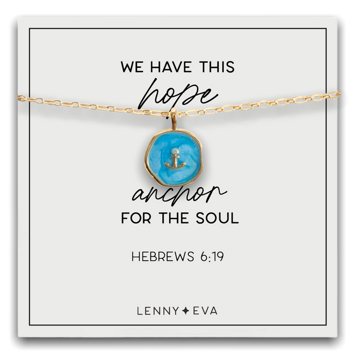 Hope as an Anchor (Hebrews 6:19) Gold-Plated Necklace