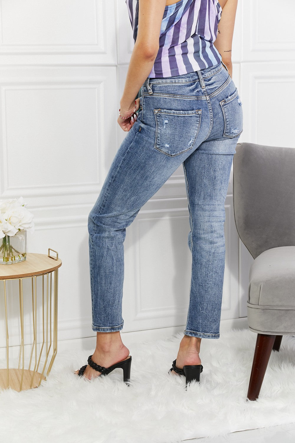 High-Rise Vintage-Inspired Straight Jeans