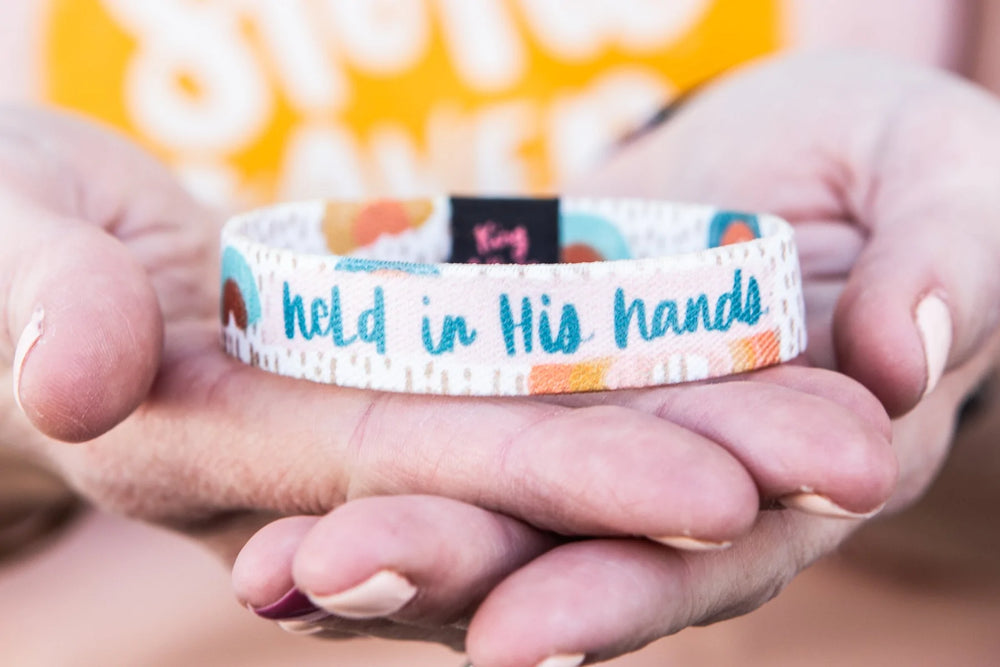 Held in His Hands - Stretchy Bracelet - Joy & Country