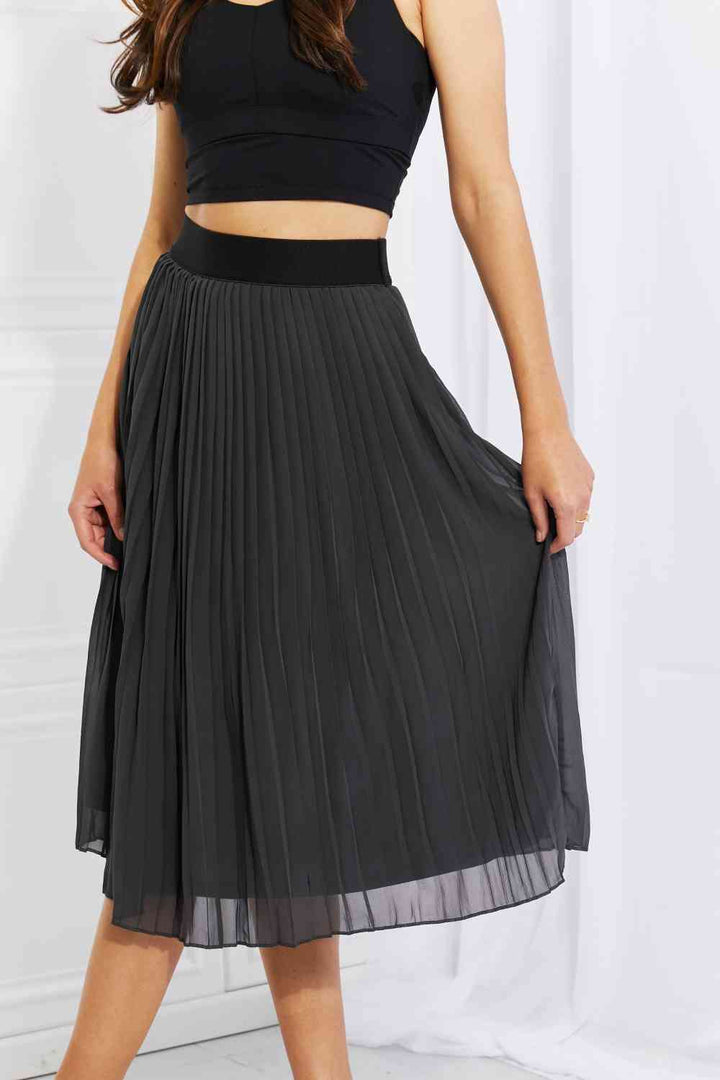 Embrace Romance - Pleated Chiffon Midi Skirt