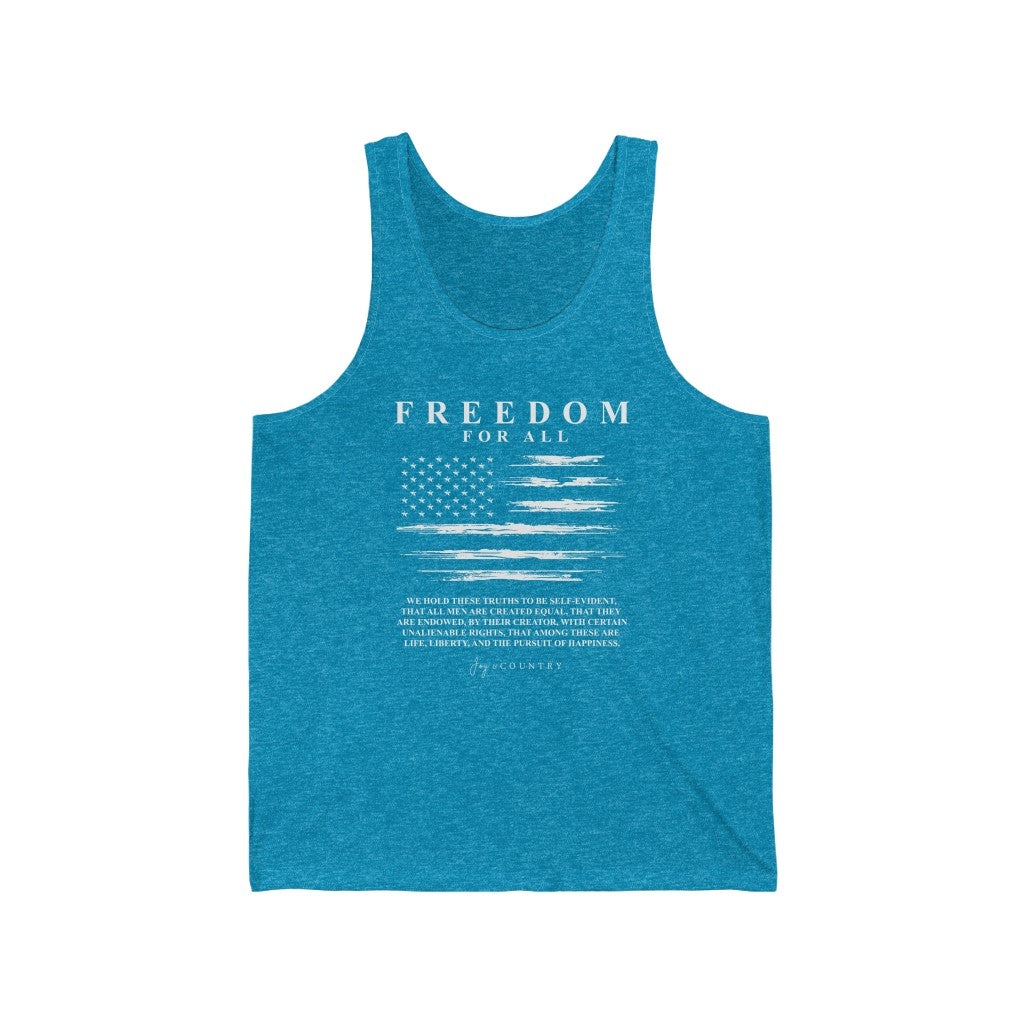 Freedom for All - Unisex Jersey Tank Top - Joy & Country