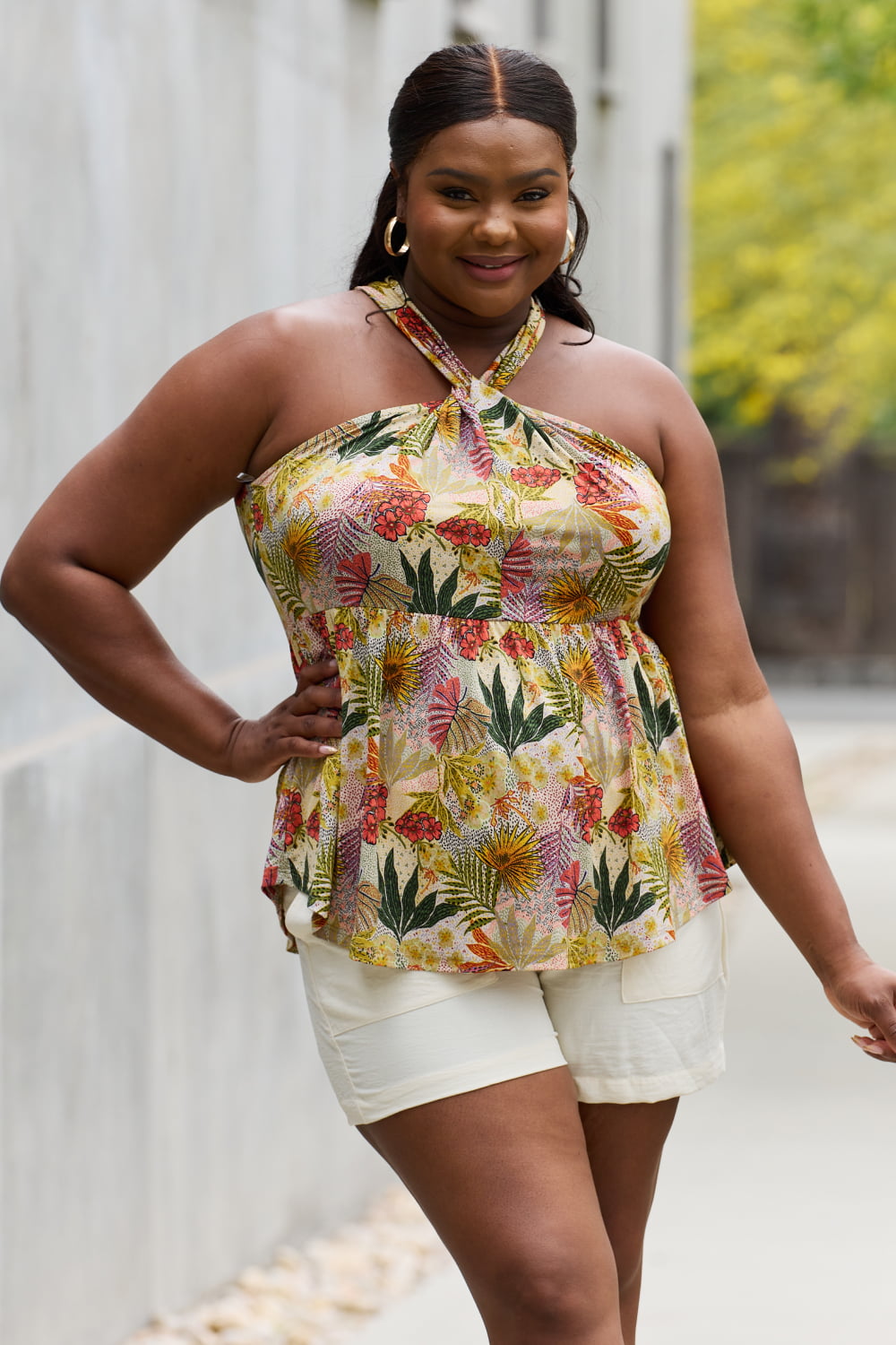Summer Style Floral Top - Green