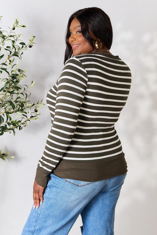 On The Town Cardigan - Striped