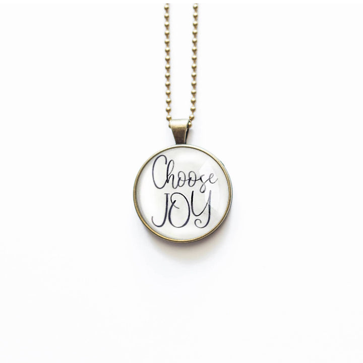 Choose Joy - Brass Necklace - Joy & Country