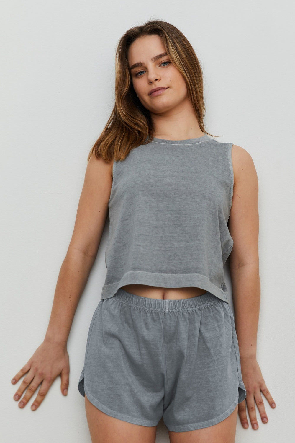 Laid-Back Days - Cotton Tank and Shorts Set