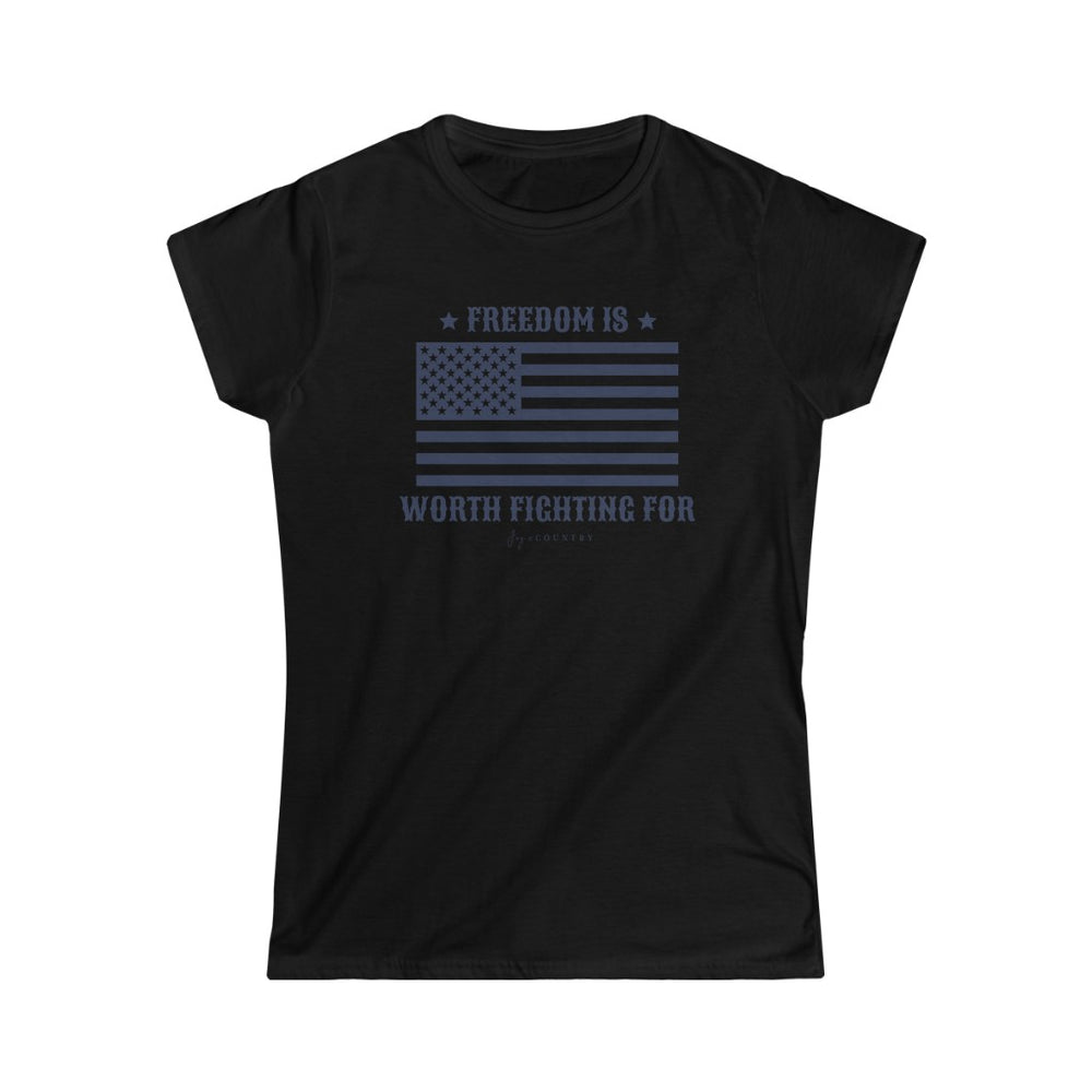 Freedom is Worth Fighting For - JUNIOR Crew-Neck Tee - Joy & Country