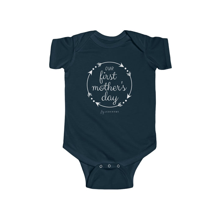 Our First Mother's Day - Infant Fine Jersey Bodysuit - Joy & Country