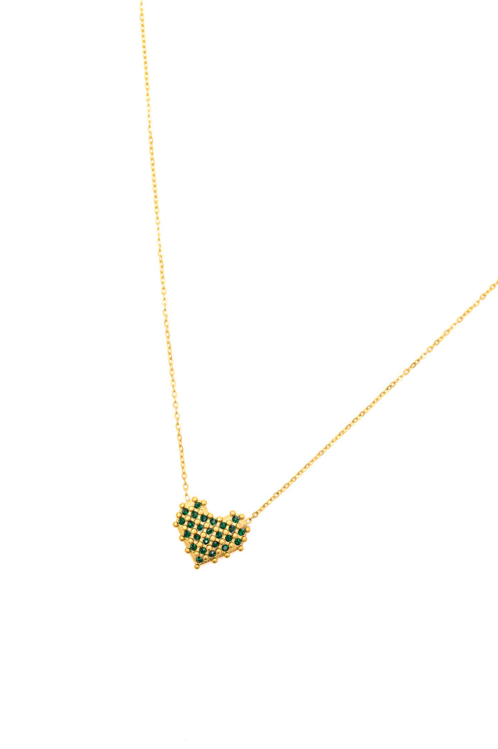You Stole My Heart - Checkered Heart Necklace