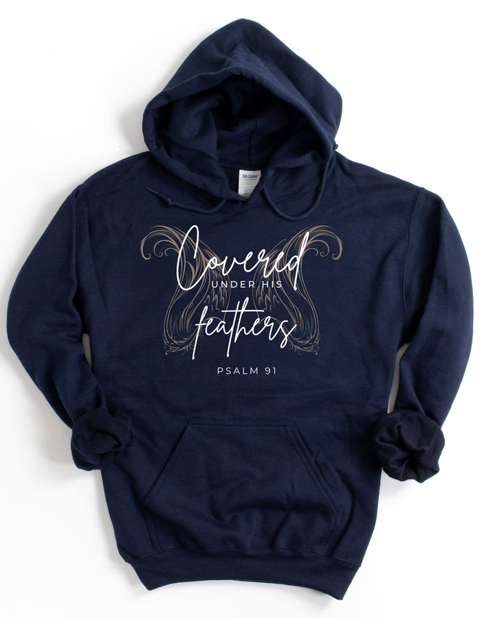 Covered Under His Feathers - Unisex Hoodie Sweatshirt - Joy & Country