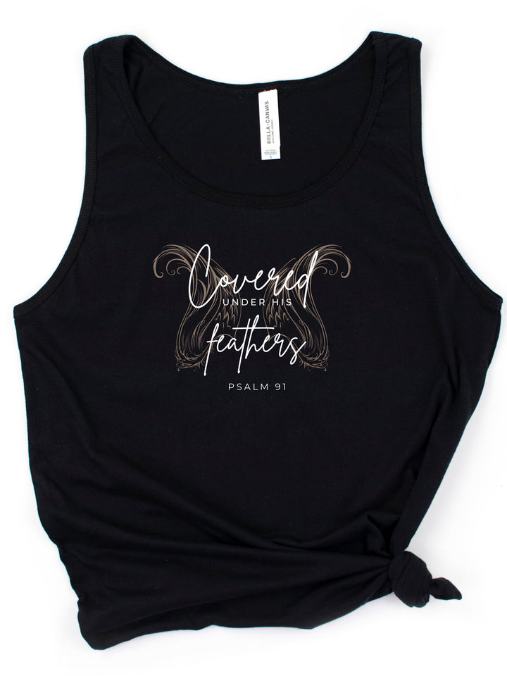 Covered Under His Feathers Psalm 91 - Unisex Jersey Tank - Joy & Country