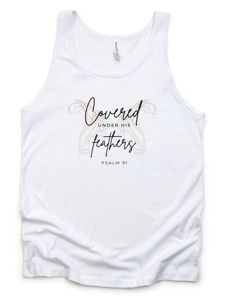 Covered Under His Feathers Psalm 91 - Unisex Jersey Tank - Joy & Country