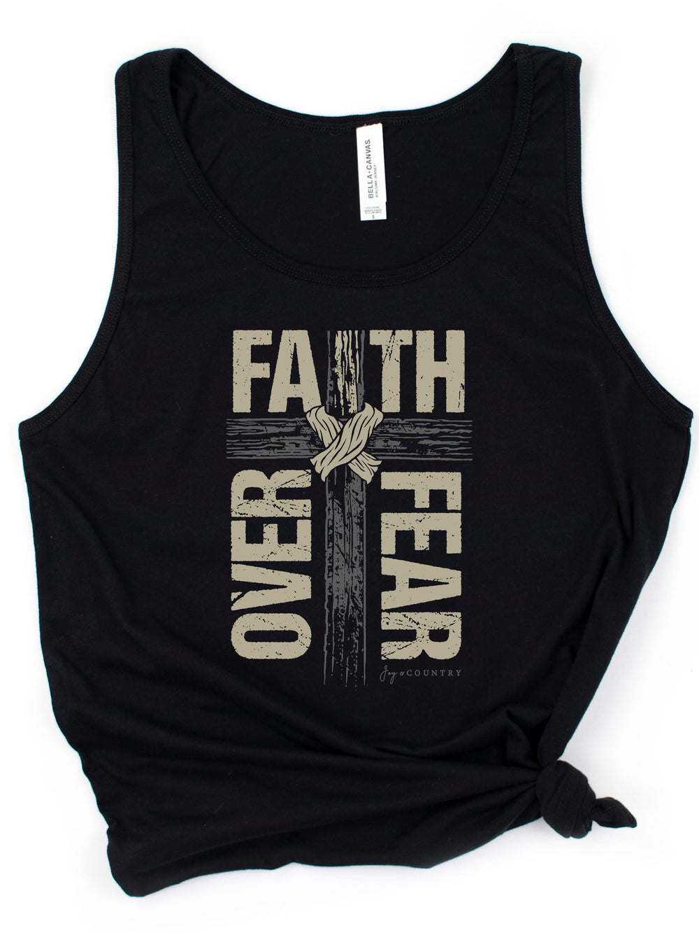 Faith Over Fear - Unisex Jersey Tank Top - Joy & Country
